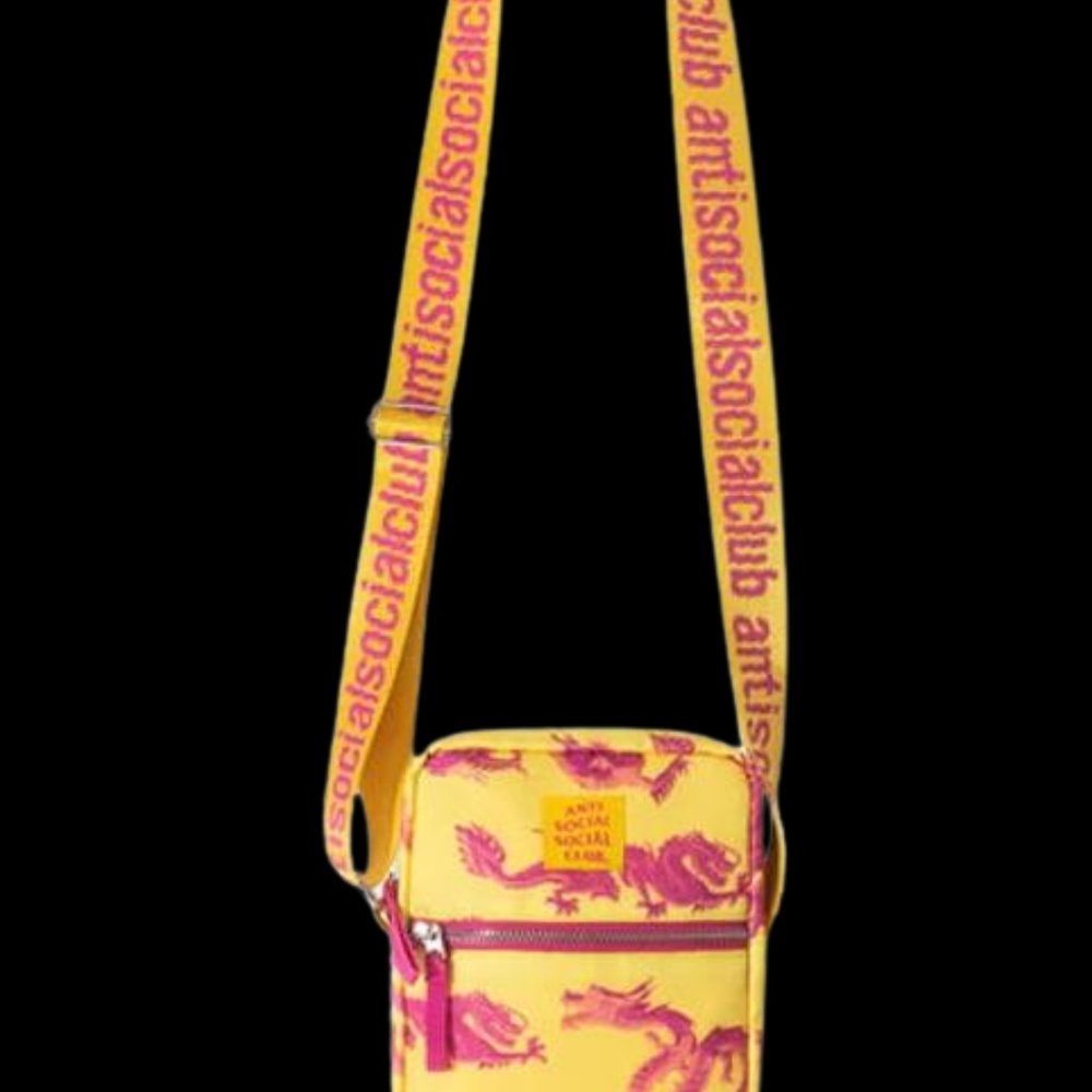 New - Anti Social Social Club 24k Yellow Side Bag